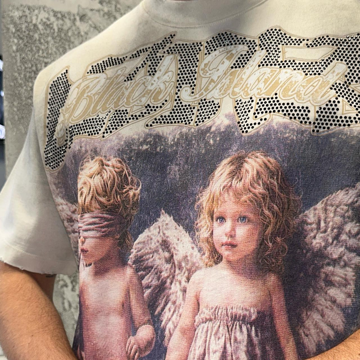 Мъжка тениска с овърсайз кройка ANGELS